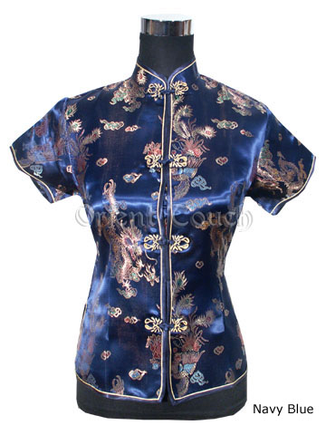 Dragon and Phoenix Short-Sleeved Blouse